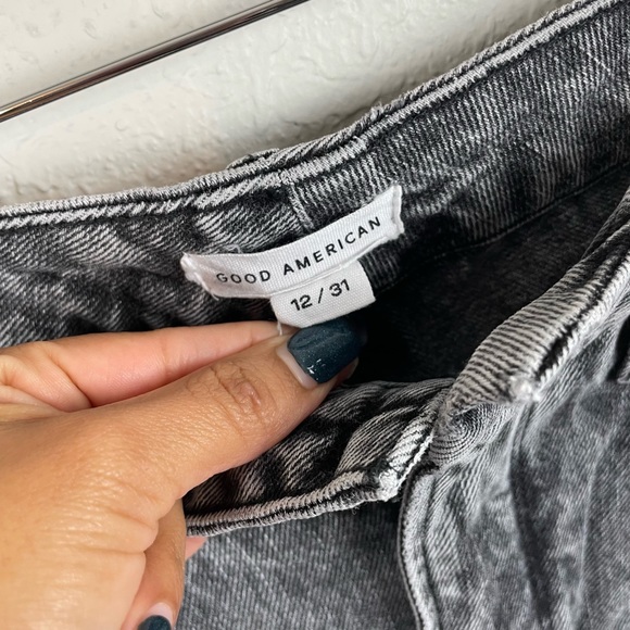 Good American Good 90'S Wide Leg Womens Jeans Size 12 Black239 - Picture 3 of 8